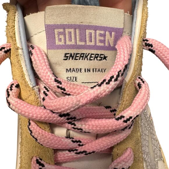 Golden Goose Silver Metallic Glitter Color Block Pattern High Top Sneakers 9 - Picture 5 of 9